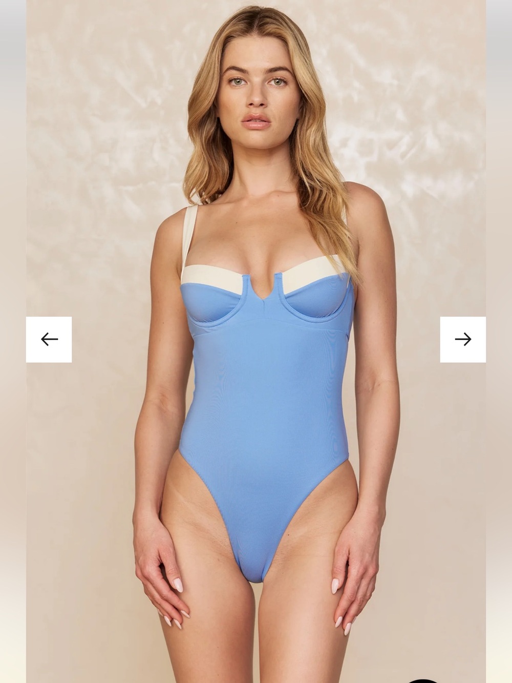 Monday Swimwear - Clovelly One Piece - Azure/Ivory